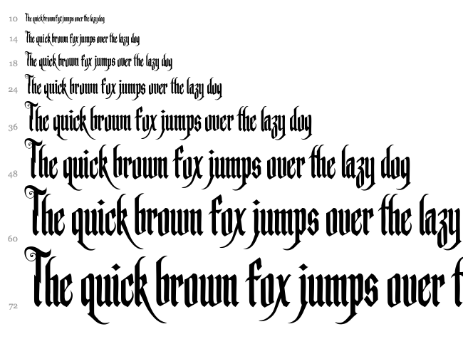Backstab font waterfall